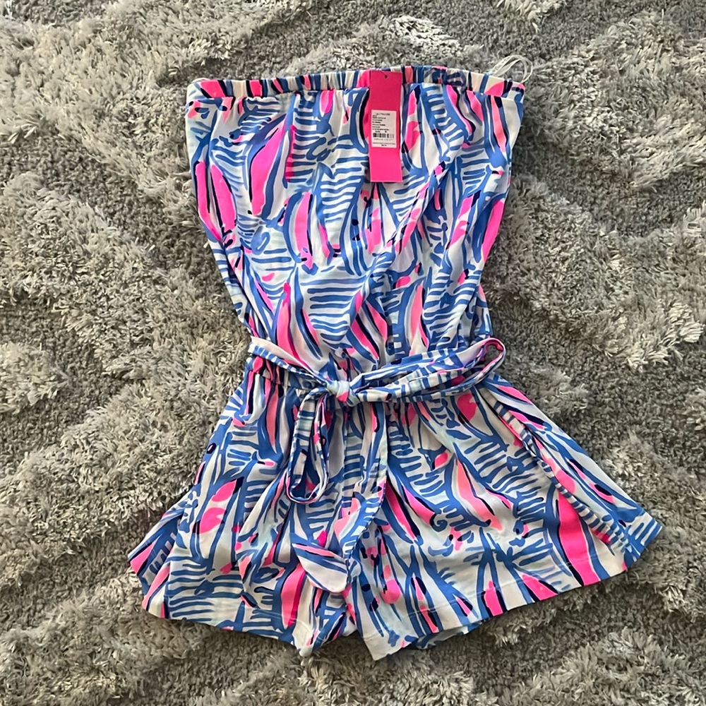 NWT Lilly Pulitzer Ritz Romper in Blue Haven